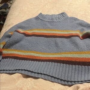 SO Multicolor Striped Cowl Neck Sweater